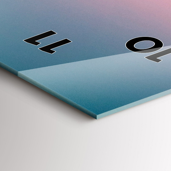 Orologio verticale in vetro Rocce al tramonto