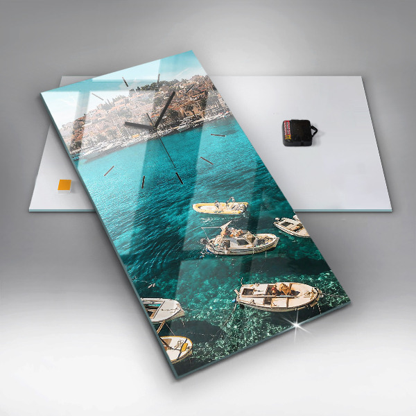 Orologio verticale in vetro Barche in Croazia