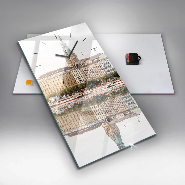 Orologio verticale Fiume Amburgo Germania