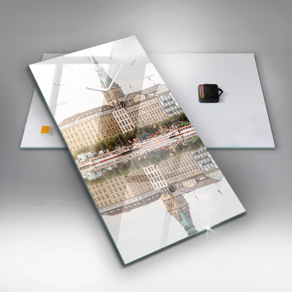 Orologio verticale Fiume Amburgo Germania