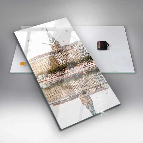 Orologio verticale Fiume Amburgo Germania