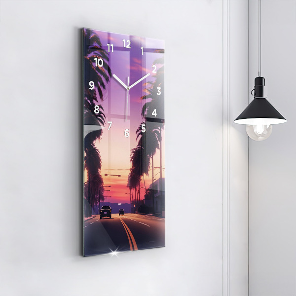 Orologio verticale Tramonto a Los Angeles