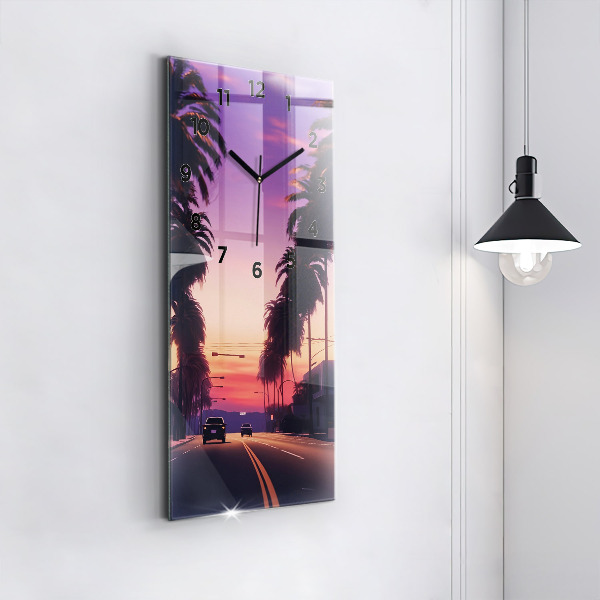 Orologio verticale Tramonto a Los Angeles