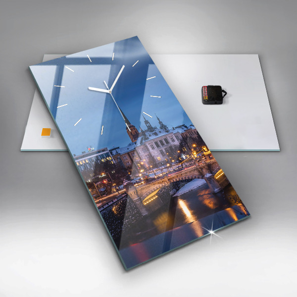 Orologio verticale Panorama della città di Pilsen