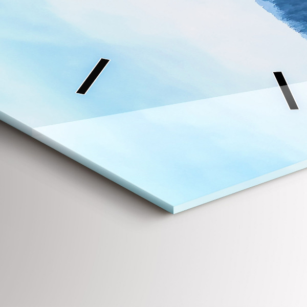 Orologio verticale Panorama della città in inverno