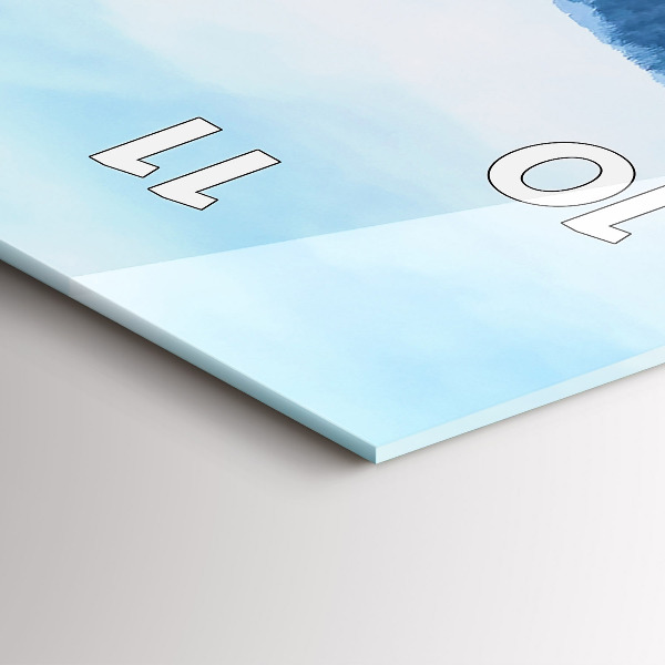 Orologio verticale Panorama della città in inverno