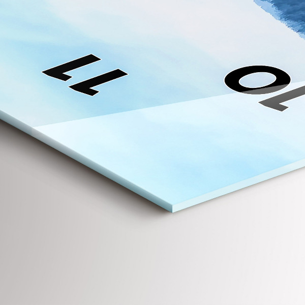 Orologio verticale Panorama della città in inverno