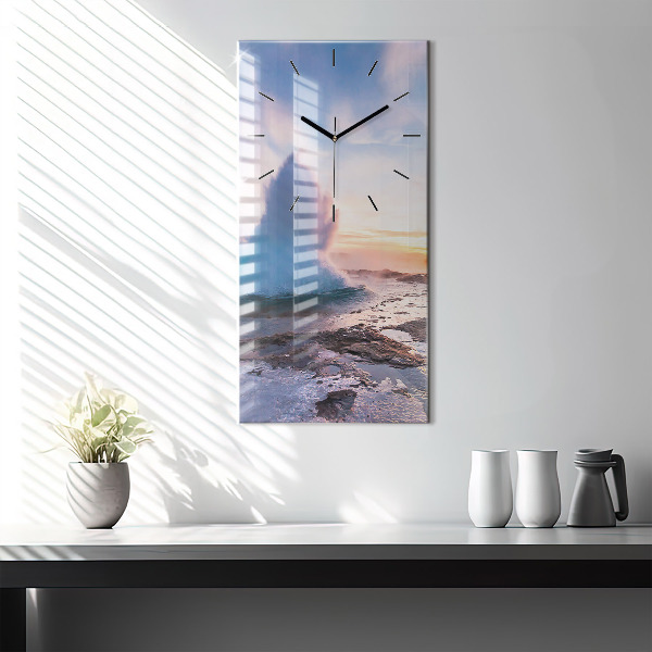 Orologio verticale Geyser sull'isola d'Islanda