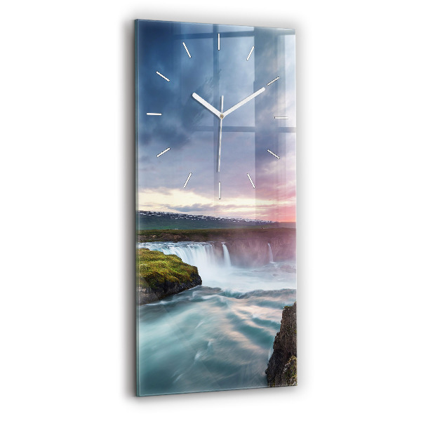 Orologio verticale Paesaggio con cascata