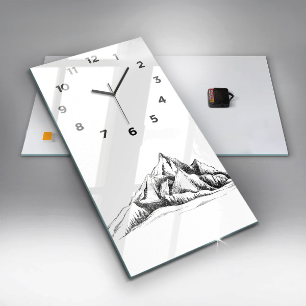 Orologio verticale Montagne disegnate