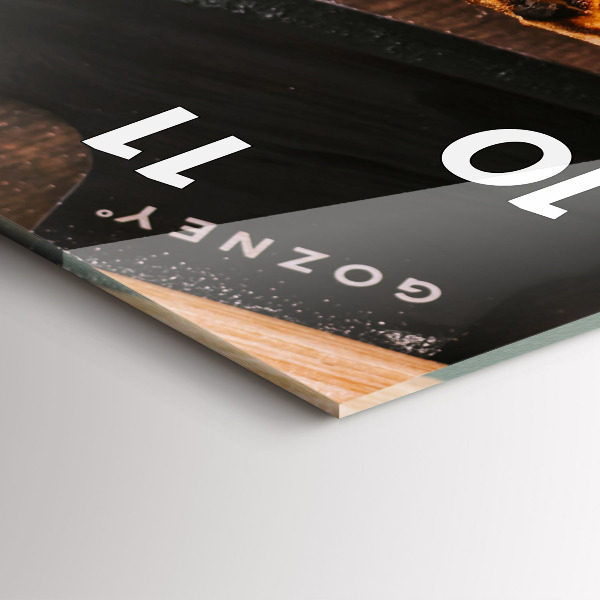 Orologio verticale in vetro pizza italiana