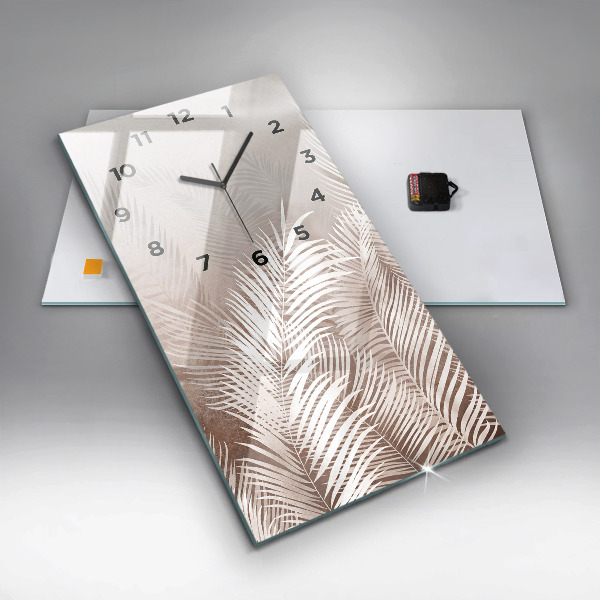 Orologio verticale Foglie tropicali boho