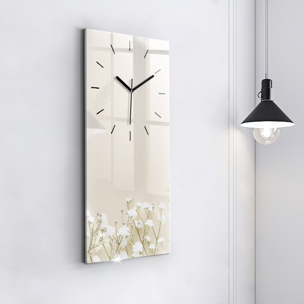 Orologio verticale Fiori di gipsofila in fiore