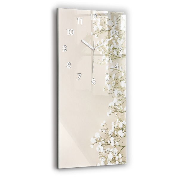 Orologio verticale Fiori di gipsofila in fiore
