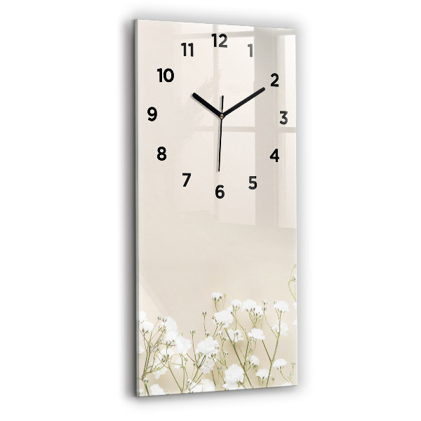 Orologio verticale Fiori di gipsofila in fiore