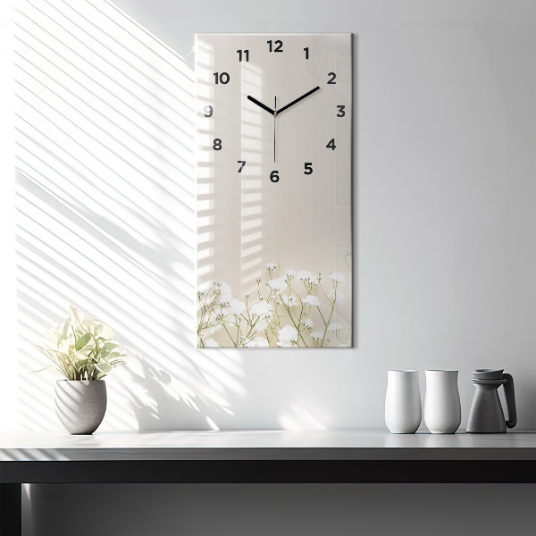 Orologio verticale Fiori di gipsofila in fiore