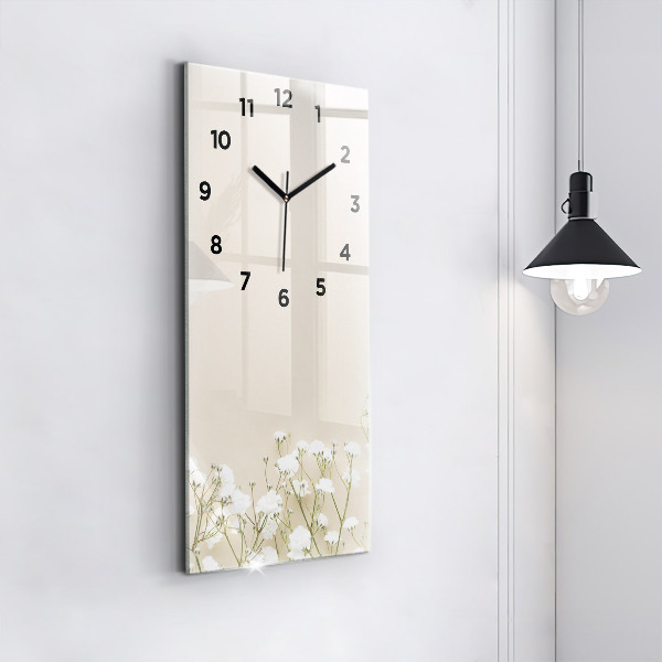 Orologio verticale Fiori di gipsofila in fiore