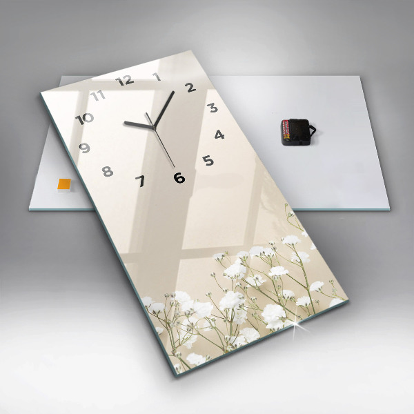 Orologio verticale Fiori di gipsofila in fiore
