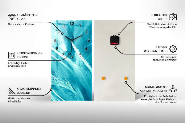 Orologio verticale Cascata tra il muschio