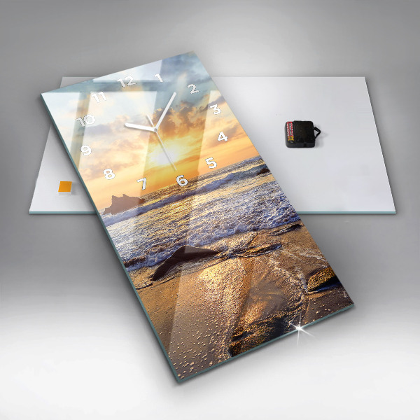 Orologio verticale Tramonto sulla spiaggia