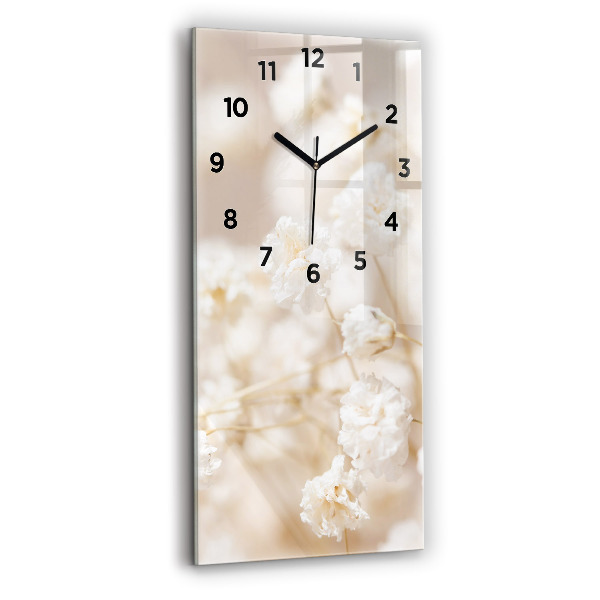 Orologio verticale Piccoli fiori bianchi