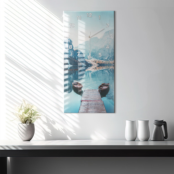 Orologio verticale Barche sul lago