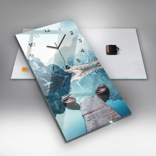 Orologio verticale Barche sul lago