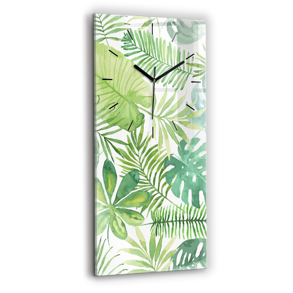 Orologio verticale Foglie verdi