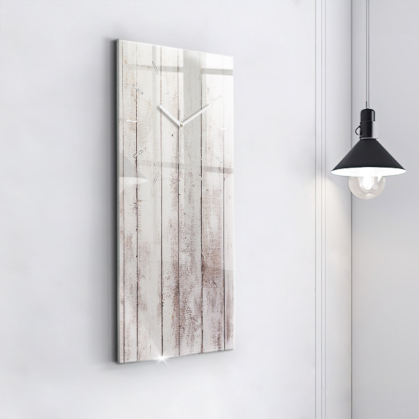 Orologio verticale Tavole di legno chiaro