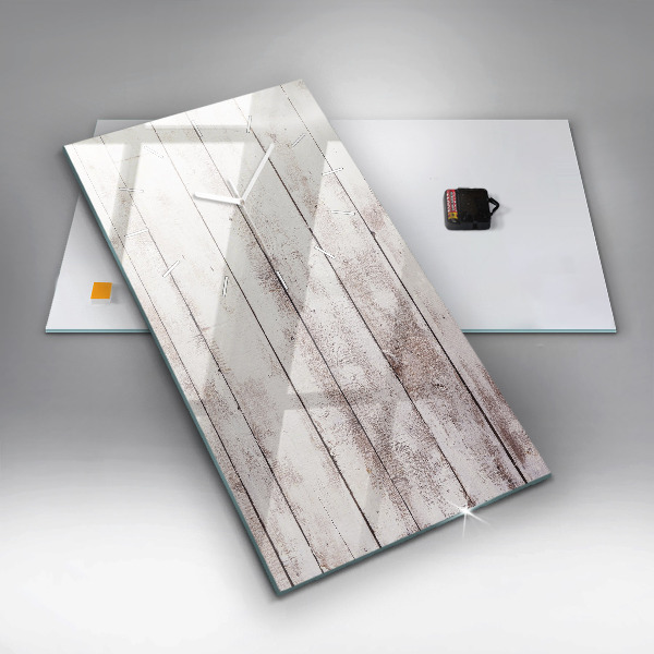 Orologio verticale Tavole di legno chiaro