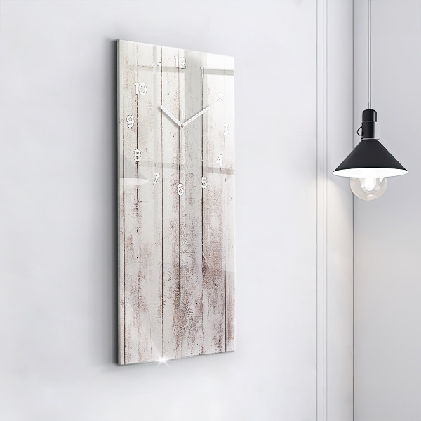 Orologio verticale Tavole di legno chiaro