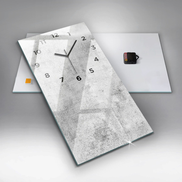 Orologio verticale in vetro Muro di cemento