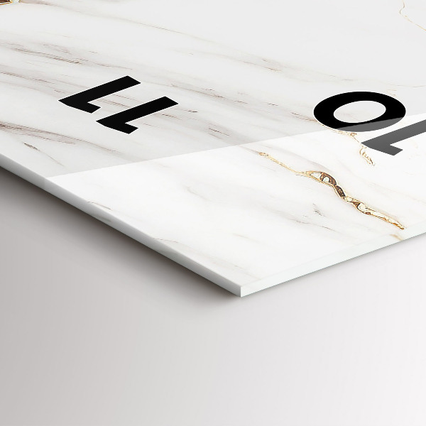 Orologio verticale in vetro Marmo decorativo