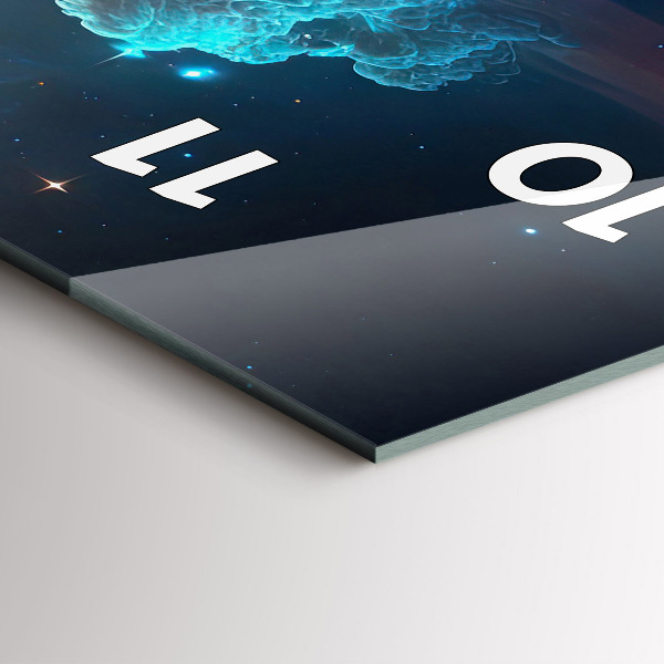 Orologio verticale in vetro Il mondo cosmico delle stelle