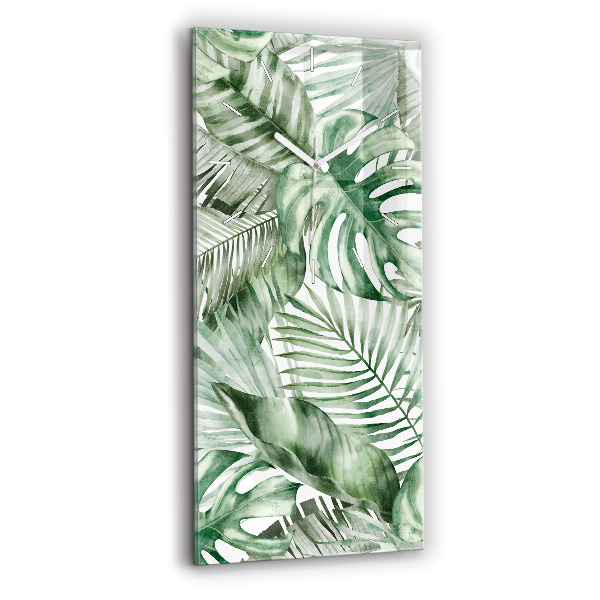 Orologio verticale Foglie di piante dipinte