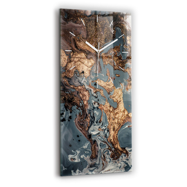 Orologio verticale Marmo oro astratto
