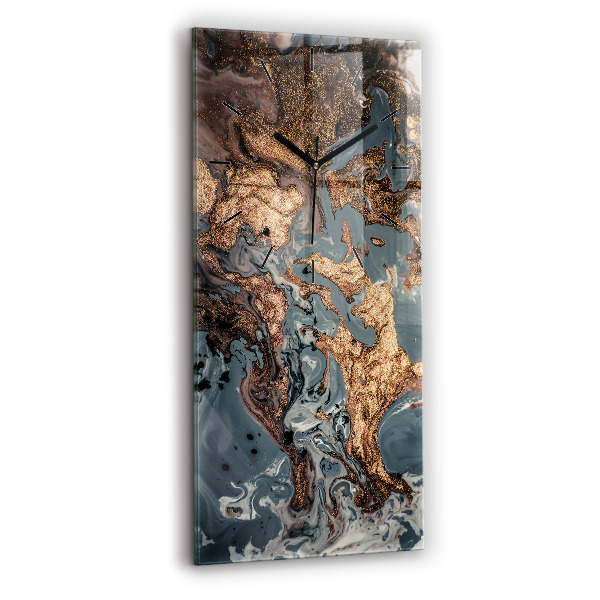 Orologio verticale Marmo oro astratto