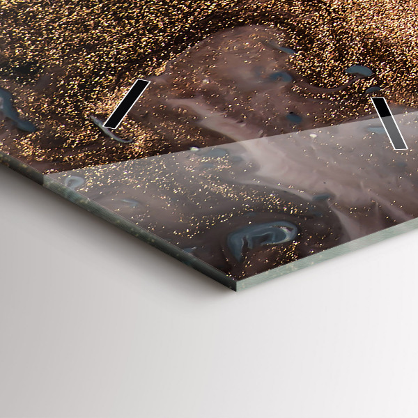 Orologio verticale Marmo oro astratto