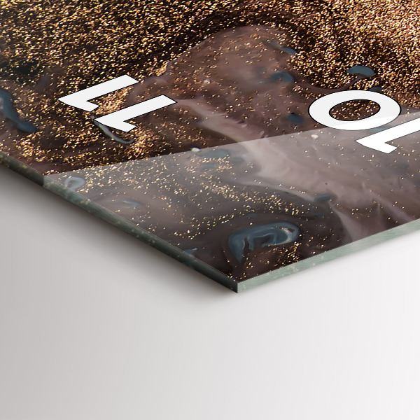 Orologio verticale Marmo oro astratto