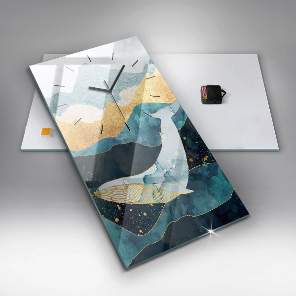 Orologio verticale Balena astratta