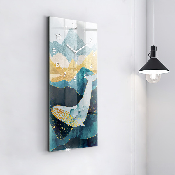 Orologio verticale Balena astratta