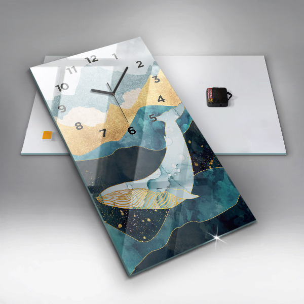 Orologio verticale Balena astratta