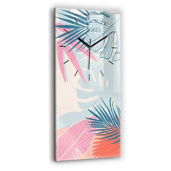 Orologio verticale Foglie pastello – Tropici