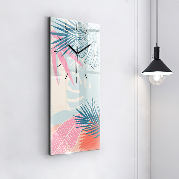 Orologio verticale Foglie pastello – Tropici