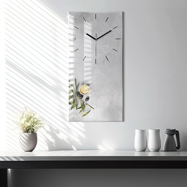 Orologio verticale Olive minimaliste