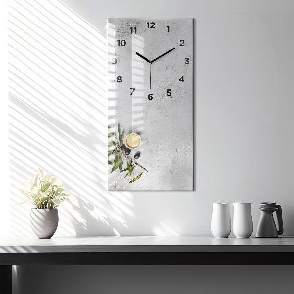 Orologio verticale Olive minimaliste