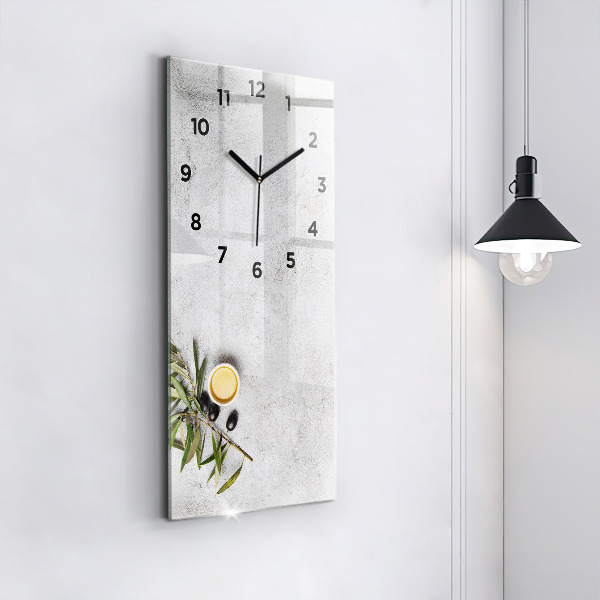 Orologio verticale Olive minimaliste
