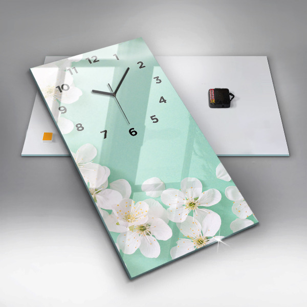 Orologio verticale Fiori di melo in fiore