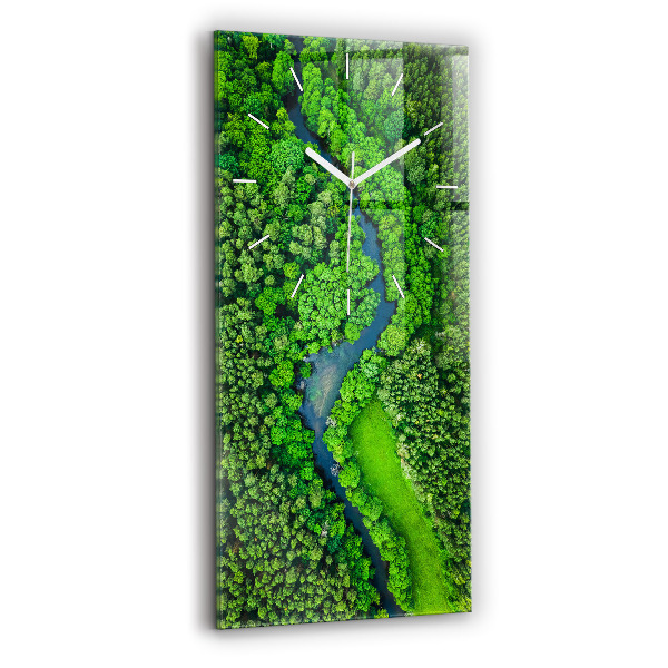 Orologio verticale Fiume nella foresta
