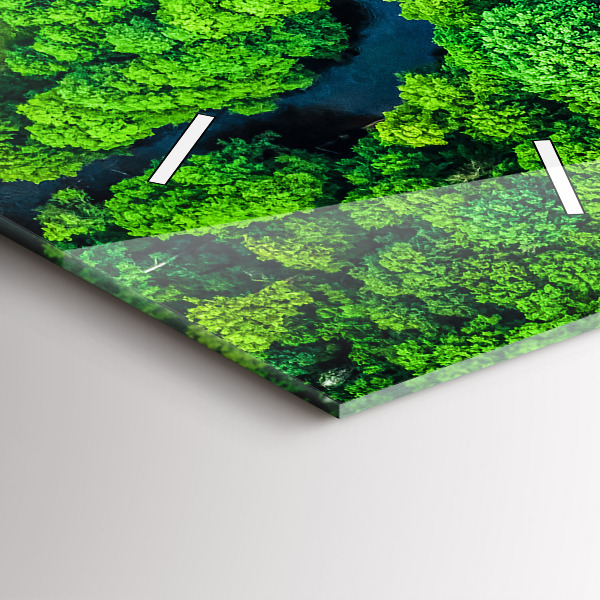 Orologio verticale Fiume nella foresta